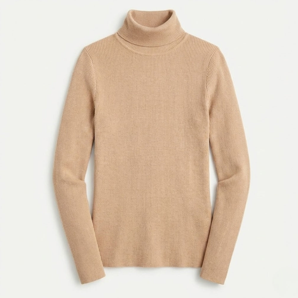 Long-Sleeve Ribbed Turtleneck