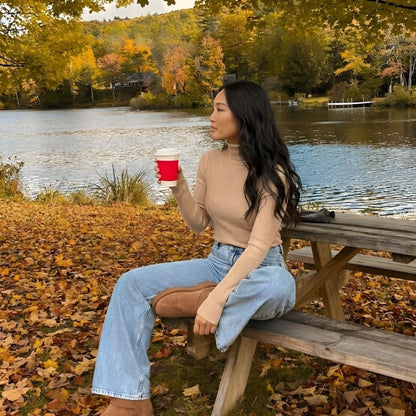 Long-Sleeve Ribbed Turtleneck